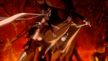A Scene from Blade of the Phantom Master: Shin Angyo Onshi.