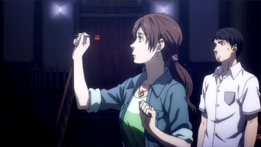 a screen capture from Death Parade