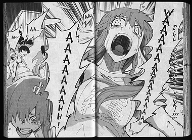 Future Diary: Two page spread from the manga