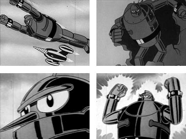 Scenes from the robot packed 1960's anime classic Gigantor.