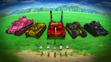 a screen capture from Girls Und Panzer