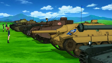 a screen capture from Girls Und Panzer