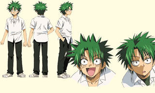Character design sheet from Law of Ueki