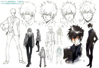 Psycho Pass character design sheet