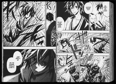a two page spread from Red Hot Chili Samurai