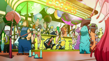 a screen capture from Space Dandy