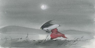 a screen capture from The Tale of the Princess Kaguya