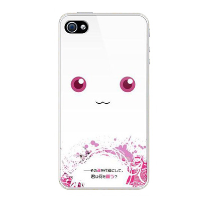 Puella Magi Madoka Magica Design Skin Hard Back Case Decal Cover for iPhone 4 and 4s