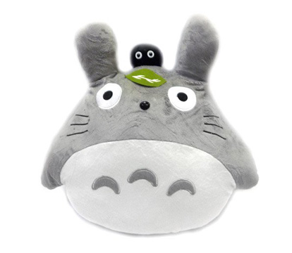 Totoro and Dust Bunny Plush Pillow
